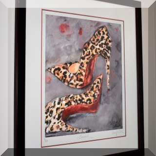 A19. Sandy Welch limited edition signed print “Leopard”. 26” x 22” - $240